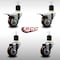 Service Caster 3'' SS Maroon Poly Swivel 1-7/8'' Expanding Stem Caster Set 2 Total Lock Brakes, 4PK SCC-SSEXTTL20S314-PPUB-MRN-2-S-2-178 - alternate 4